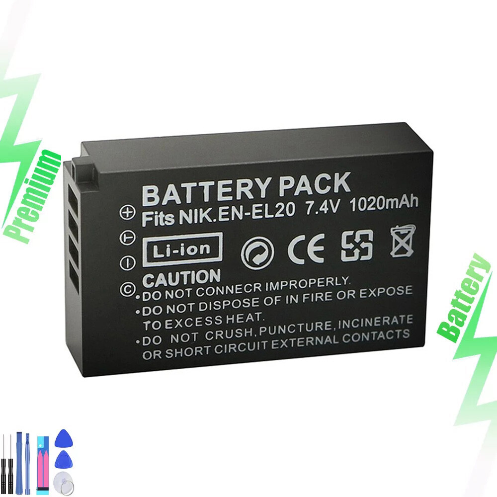 1x New Battery EN-EL20 for Nikon 1 AW1 J1 J2 J3 S1 COOLPIX A DL24-500