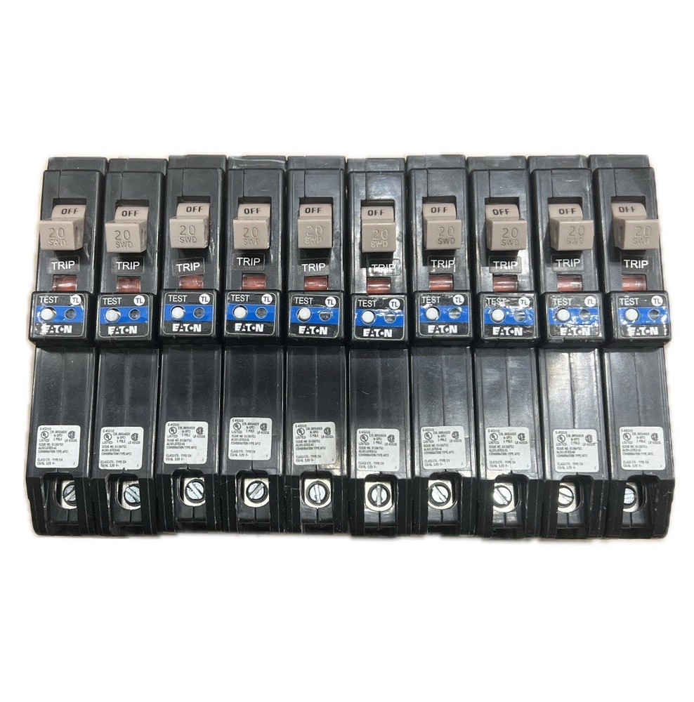 CHFP120DF 10 PCS EATON CH 1P 20A AFCI/GFCI DUAL-FUNCTION PLUG-ON CIRCUIT BREAKER