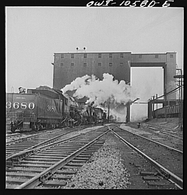 Chicago Illinois 1910s Roundhouse Turntable Steam Locomotives Railroad Yard