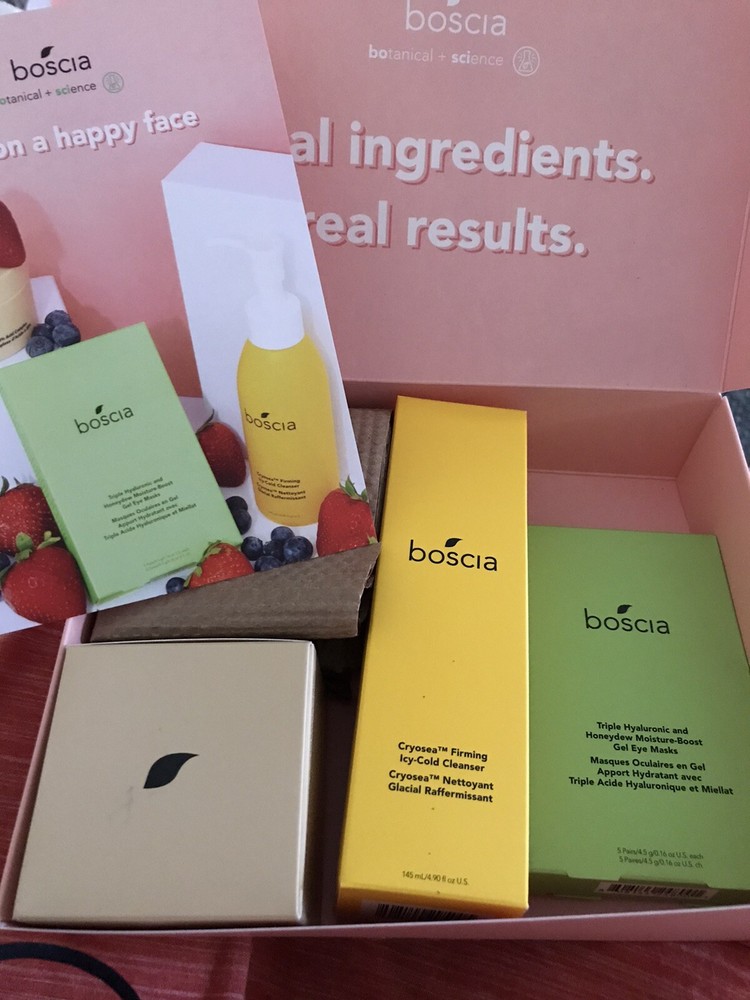 BOSCIA 3pcSET CryoCleanse•28% Berry Acid Complex•Triple Hyaluronic Honeydew Mask-image