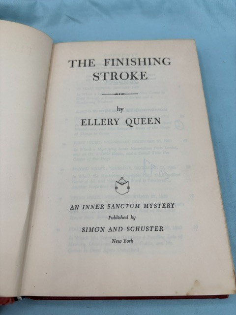 The Finishing Stroke By Ellery Queen 1958 Hardcover