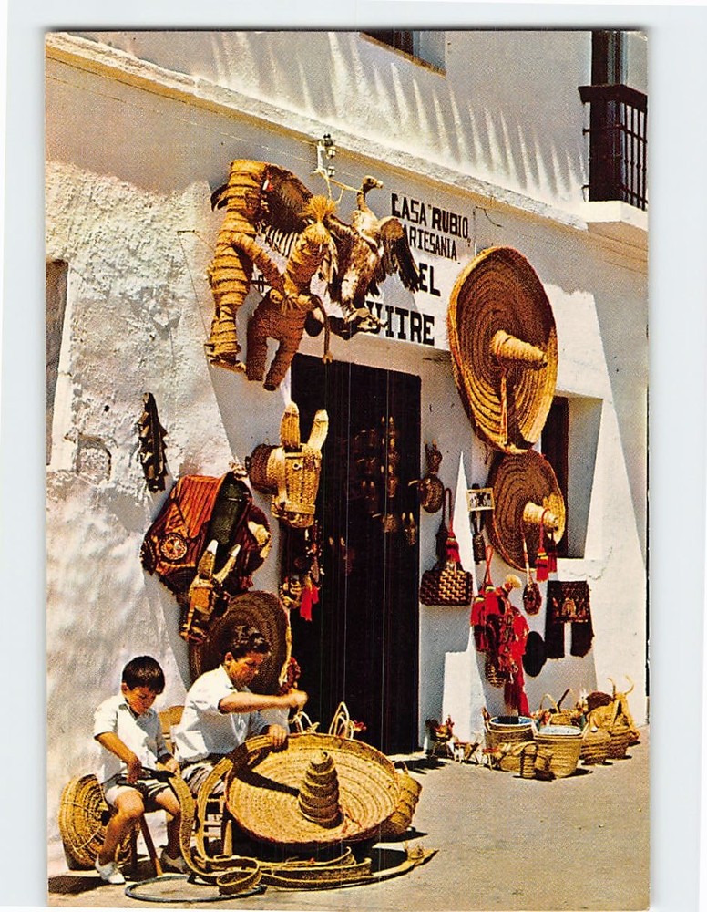 Postcard Typical Street Mijas Costa Del Sol Spain