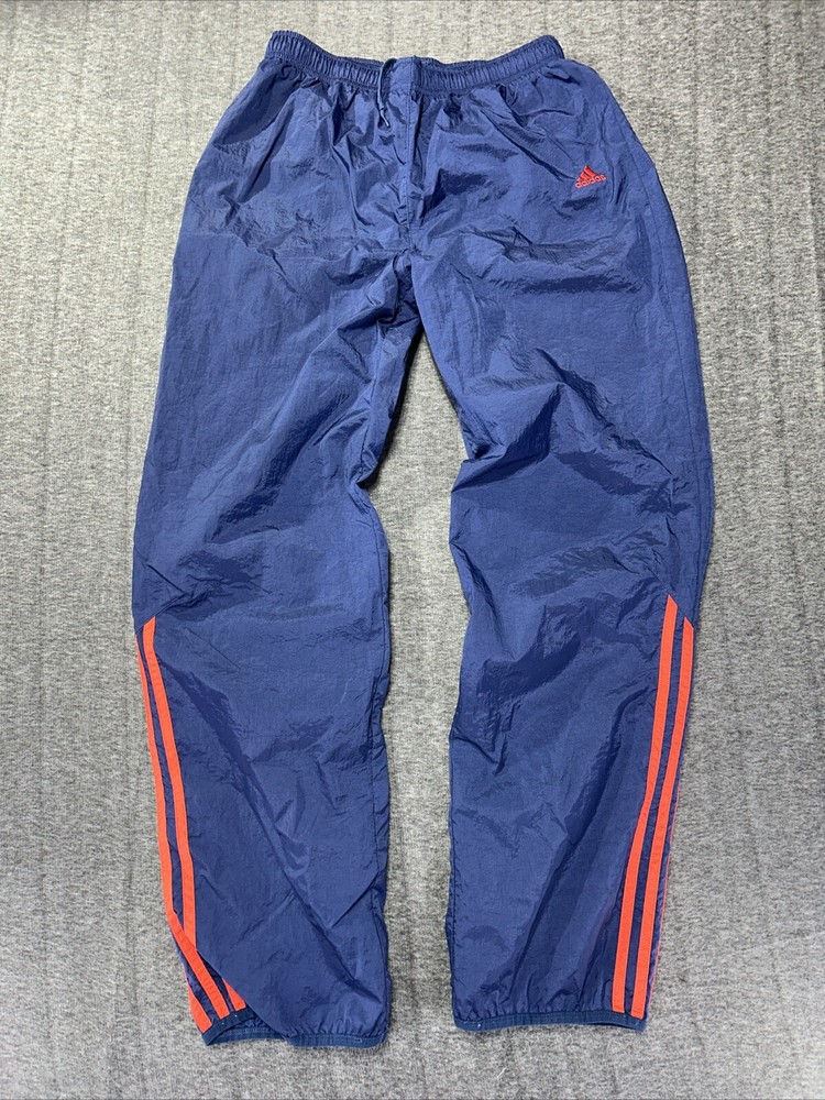 Vintage Y2K Adidas Windbreaker Track Sweat Pants Mens Medium Navy Blue