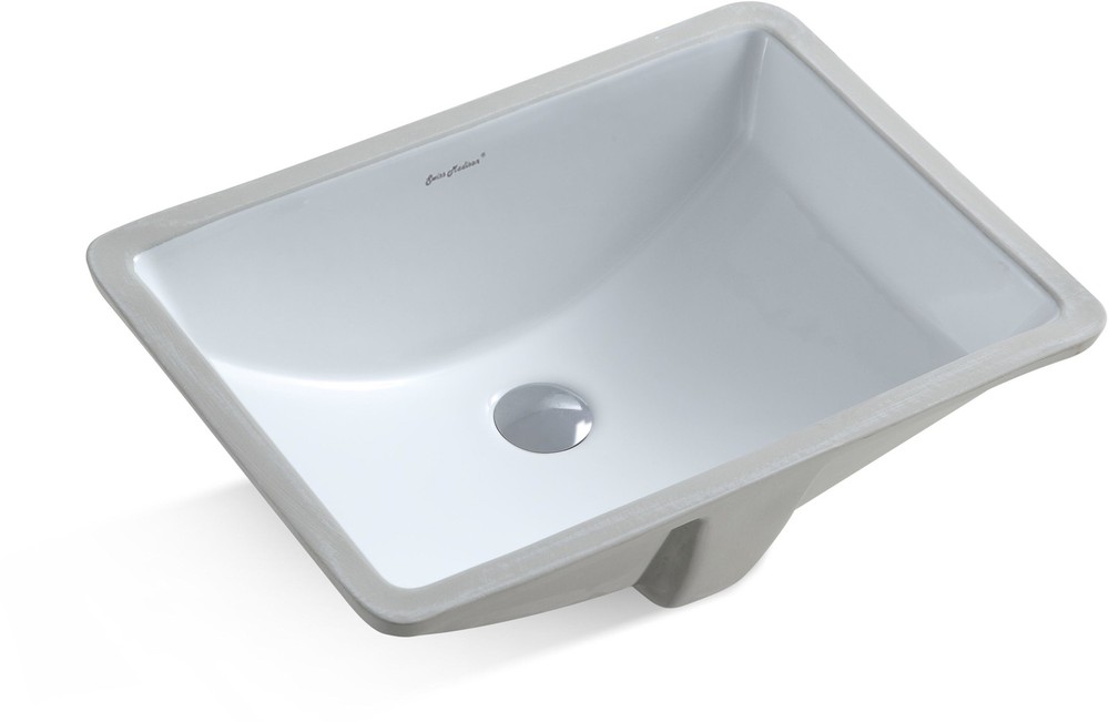 Swiss Madison Plaisir 22 Inch White Rectangular Ceramic Undermount Bathroom Sink SM-UM623