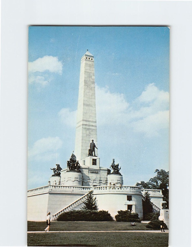 Postcard Abraham Lincoln's Tomb & Memorial Springfield Illinois USA