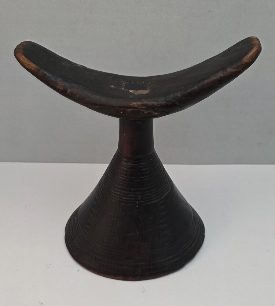Old Ethiopian Gurage Headrest – Hand-Carved African Tribal Neck Pillow