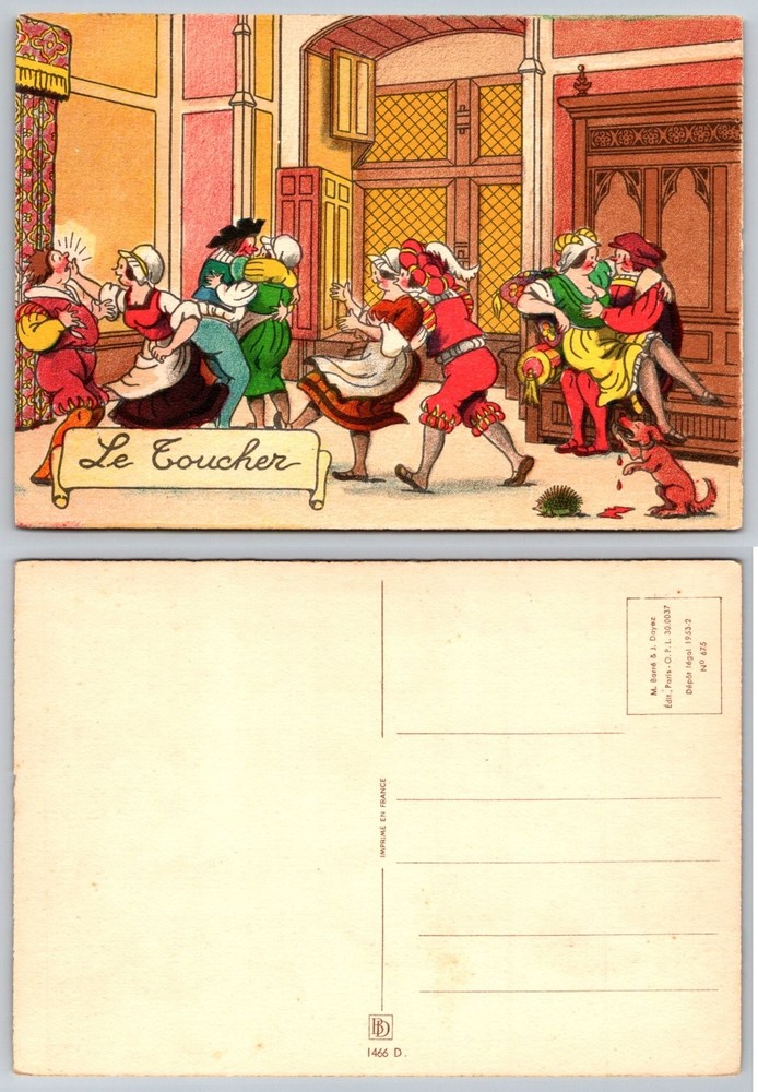 1953 Le Toucher French Humorous Art Postcard M. Barré & J. Doyez