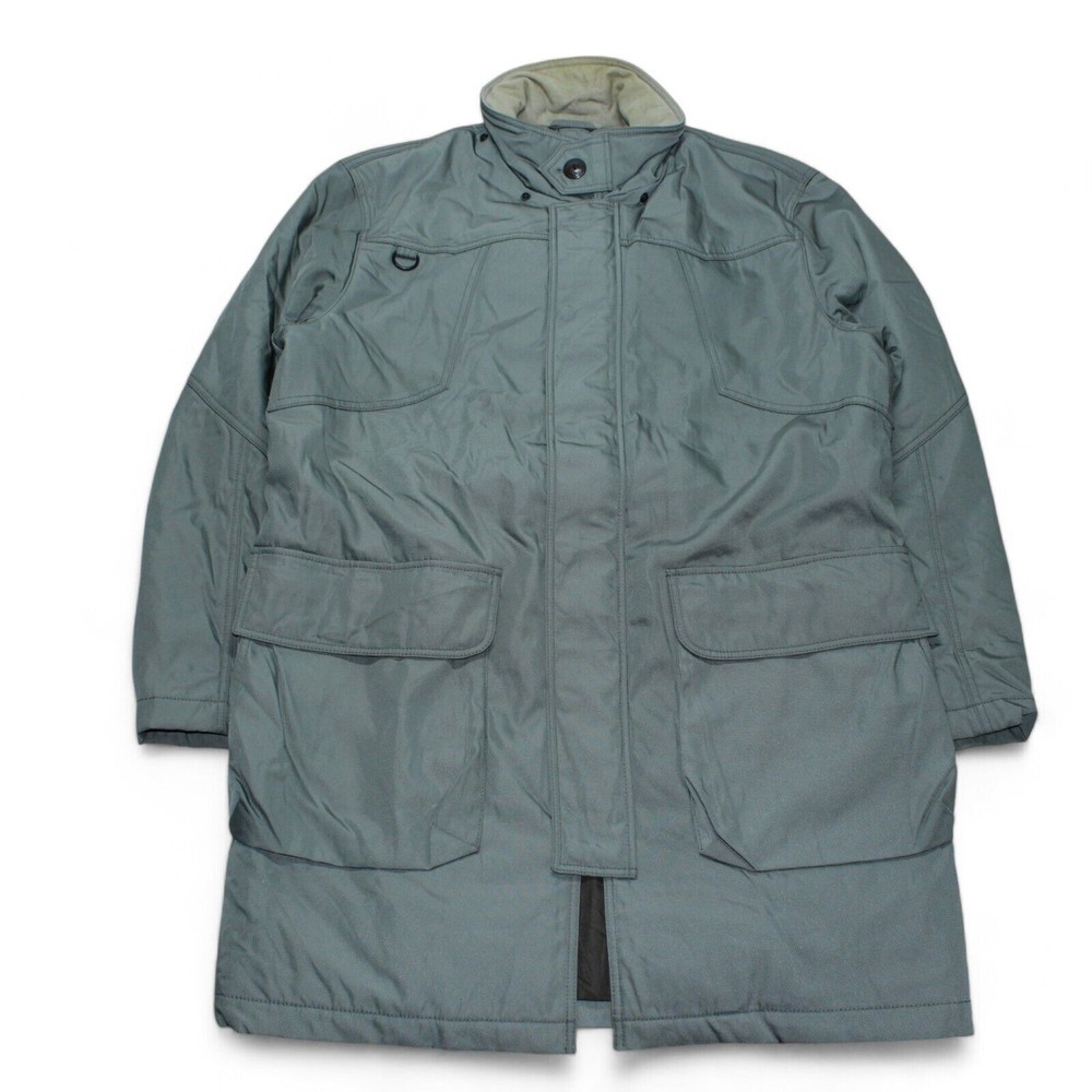 Hugo Boss Long Coat Mens Size 52 XL Khaki Military Field Nylon Chore Y2K Uniform