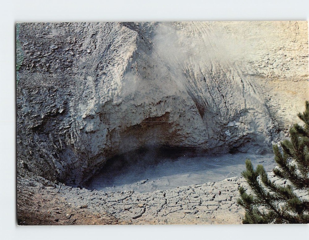 Postcard Mud Volcano Yellowstone National Park Wyoming USA