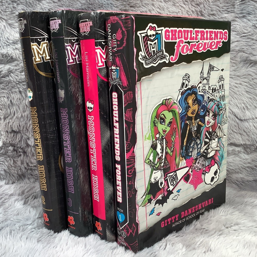 Monster High Book Lot 4 Hardcover Ghoulfriends Forever Lisi Harrison