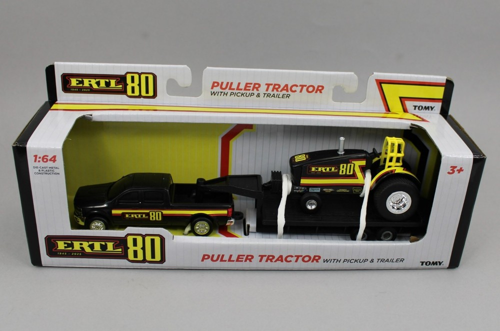 2025 *ERTL 80th ANNIVERSARY* 1:64 Pickup Gooseneck Trailer & Tractor Puller Set