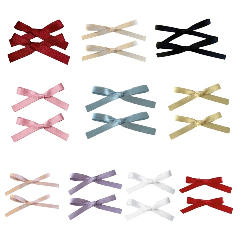 Ribbon Bow Hair Clip Balletcore Bow Princess Headdress Preepy Hairpin