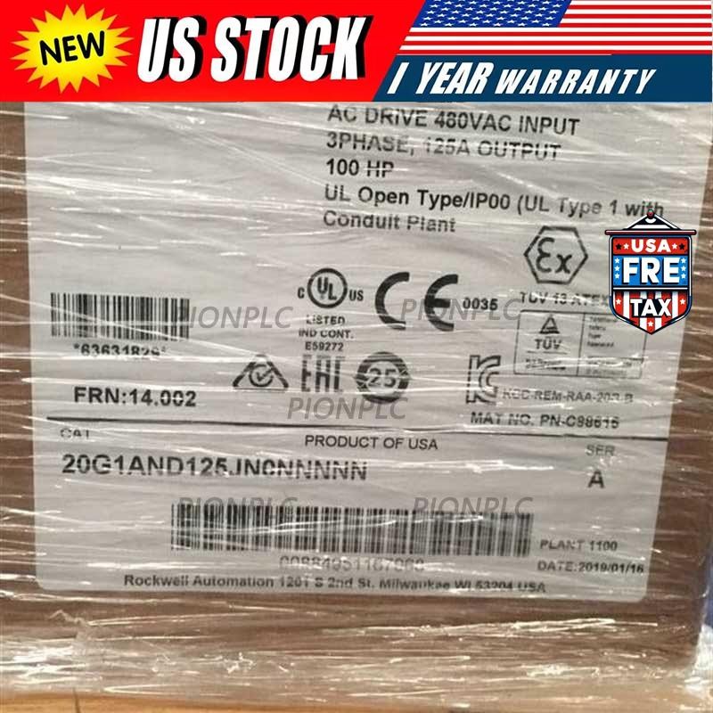 20G1AND125JN0NNNNN PowerFlex Air Cooled 755 AC Drive US Free Tax
