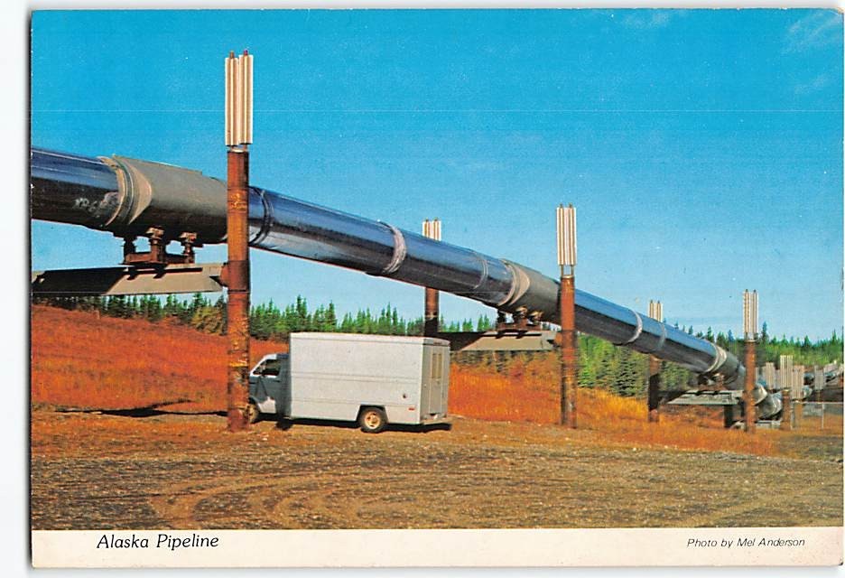 Postcard Alaska Pipeline Alaska USA