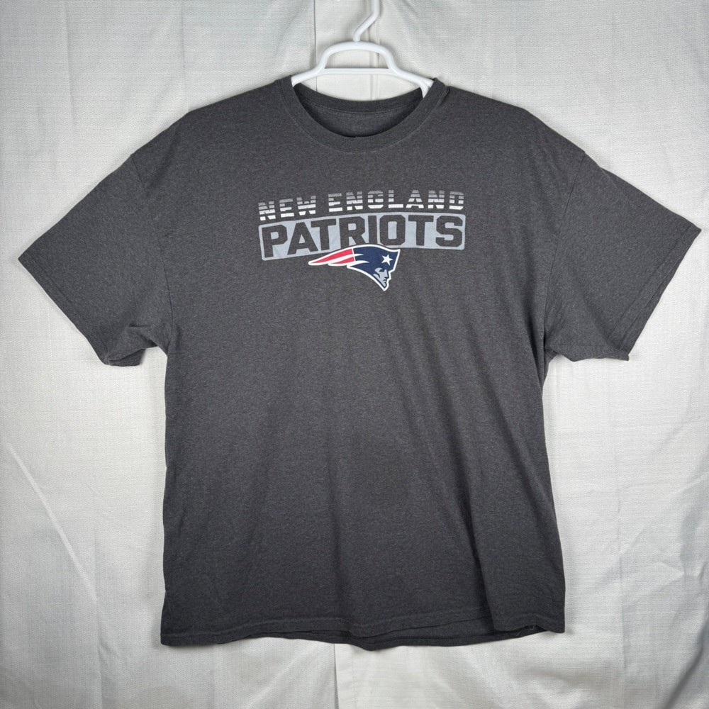 NFL Team Apparel New England Patriots Shirt Mens 2XL Gray Graphic Tee