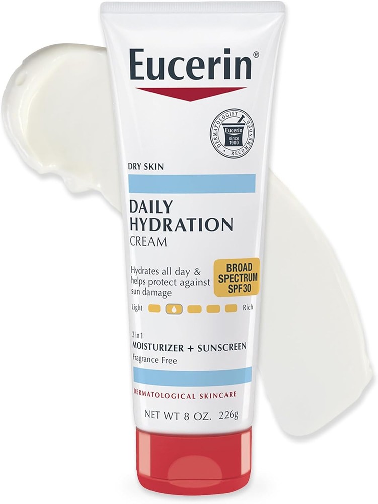 Eucerin Daily Hydration SPF 30 Body Cream for Dry Skin with Broad Spectrum Sunscreen