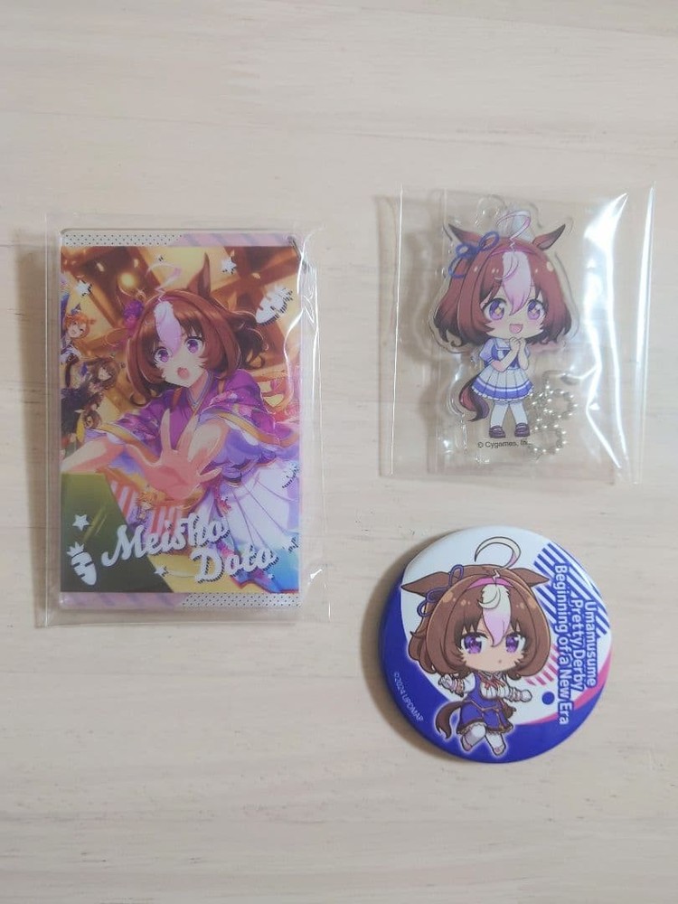 Meisho Doto Uma Musume Acrylic Keychain Can Badge Acrylic Stand Set Limited