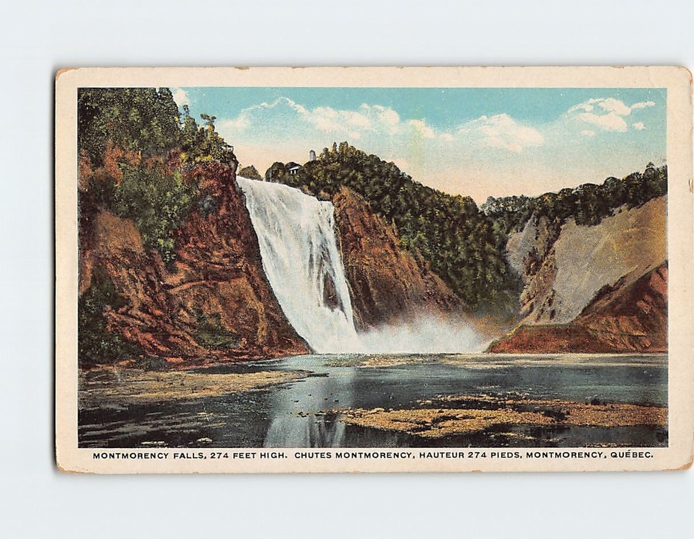 Postcard Montmorency Falls Montmorency Quebec Canada