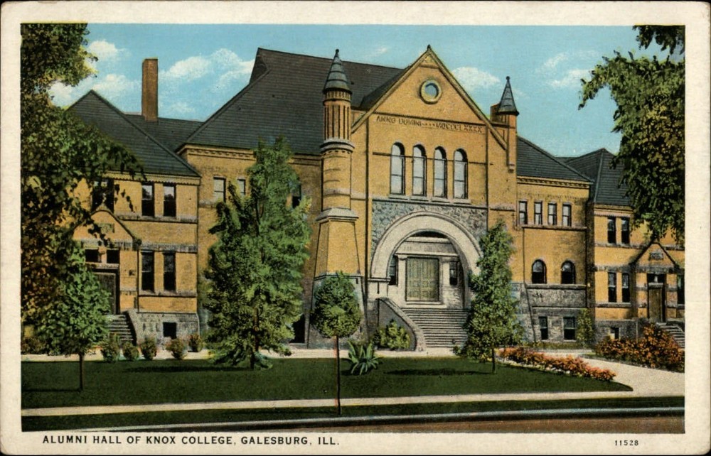 Illinois Galesburg Knox College Alumni Hall ~ postcard  sku167