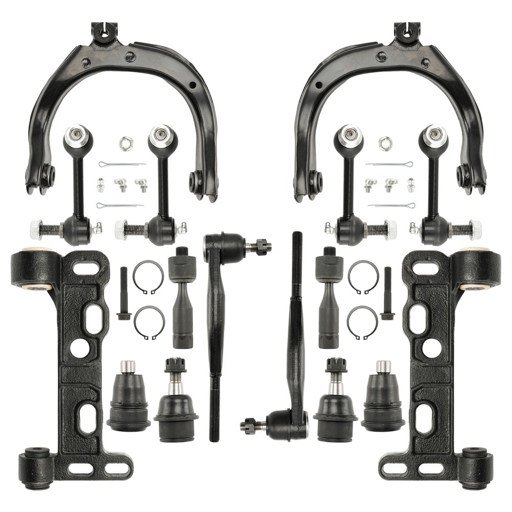 16pcs For 04-07 Trailblazer Front Upper Control Arms ball Joint Tierod Sway link