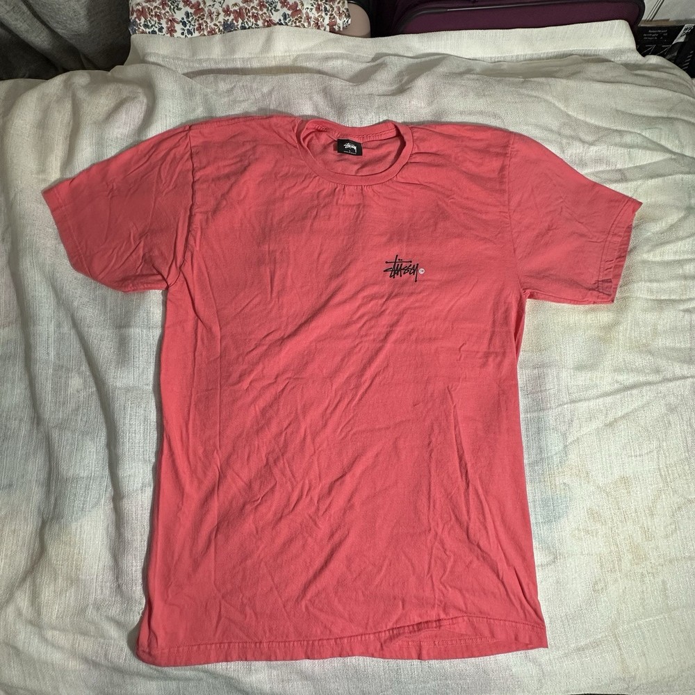 Stüssy Basic Pigment Dyed T-Shirt Pink (Size Large)