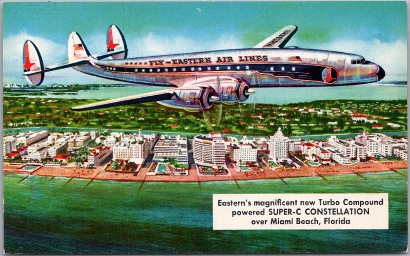 EASTERN AIR LINES Advertising Postcard 
