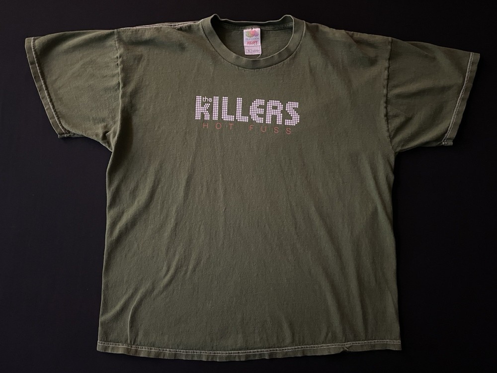The Killers 2004 Hot Fuss T-Shirt Green w/ White Stitching Size XL
