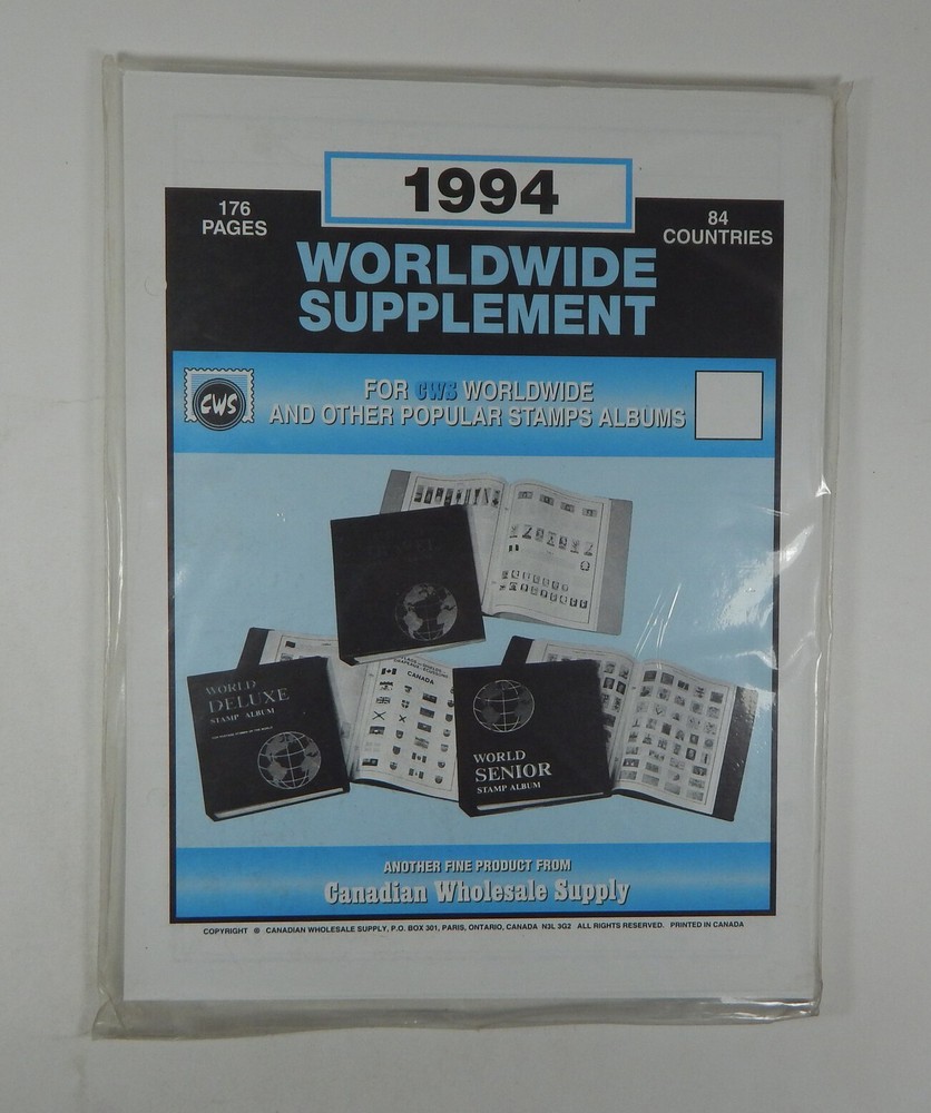 Canadian Wholesale Supply Wolrdwide 1994 84 Countries Stamp Album Pages