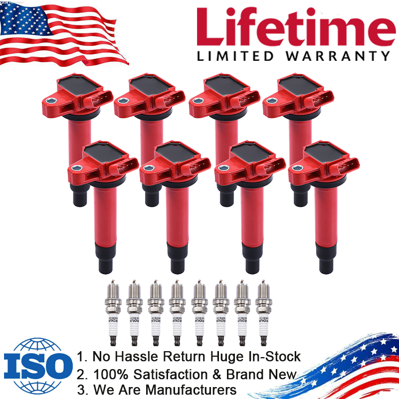 8X Ignition Coils & Spark Plugs For Toyota 4Runner Tundra Sequoia 4.7L V8 UF230