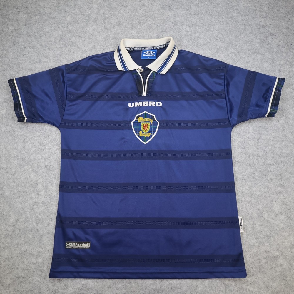 Vintage Scotland Football Shirt Medium Blue Home Umbro 1998 2000 Jersey