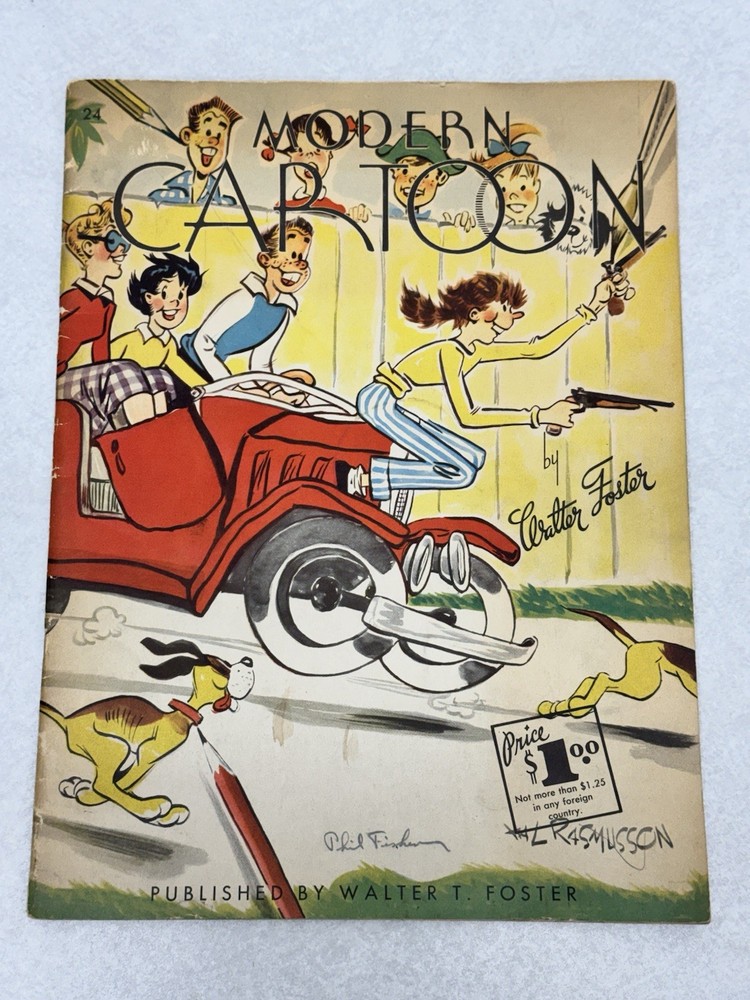 Modern Cartoon By Walter Foster Vintage Art Instruction Book Cartoon Drawing