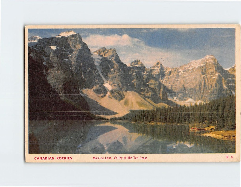 Postcard Moraine Lake Valley of the Ten Peaks Canadian Rockies