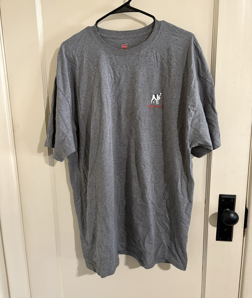 Big Dogs Double-Sided Garage Graphic Gray Crew Neck T-Shirt Men's 2XL