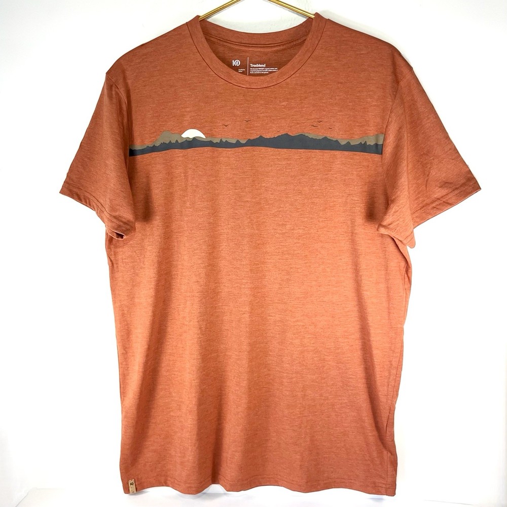 Tentree Men’s Coastal Classic T-Shirt Size L Coastal Sunset Graphic Crew Neck