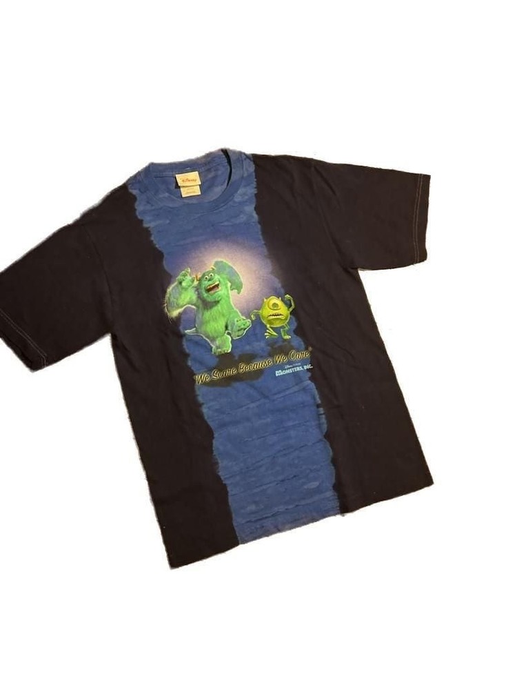 Vintage Disney Store Monsters Inc. We Scare Because We Care T-Shirt Size L