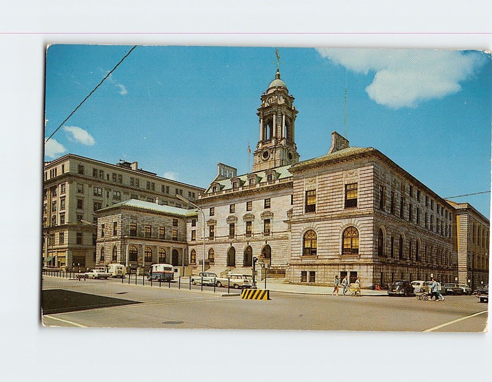 Postcard City Hall Portland Maine USA