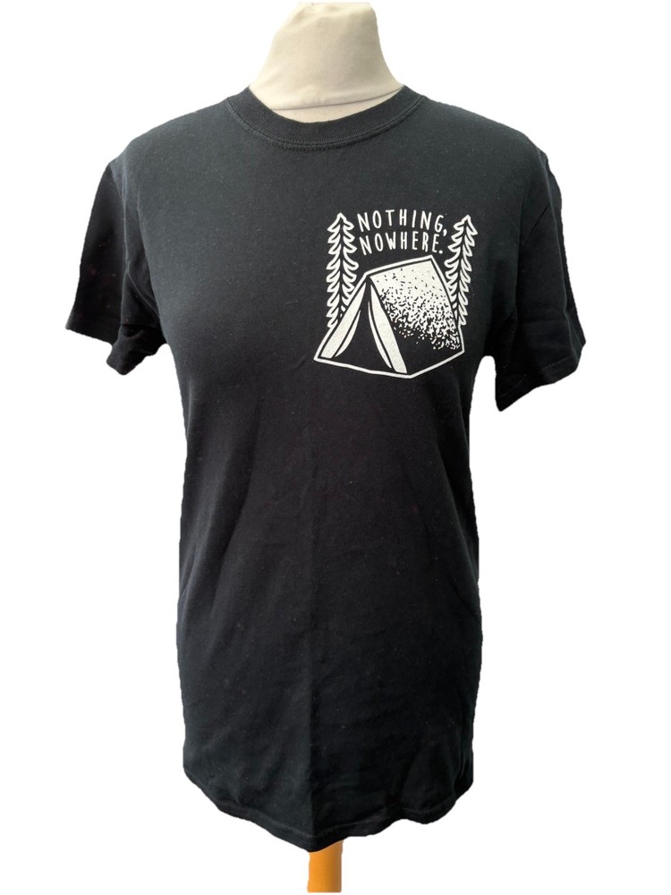 gildan heavy cotton t shirt Size S Black Short Sleeve Graphic Print Mens