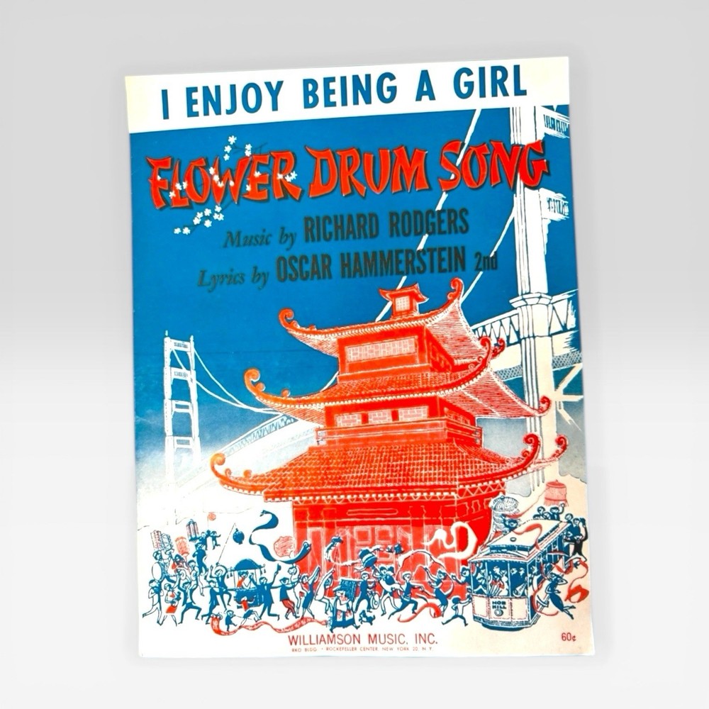 Flower Drum Song I Enjoy Being A Girl Vintage Sheet Music 1958 Broadway Musical