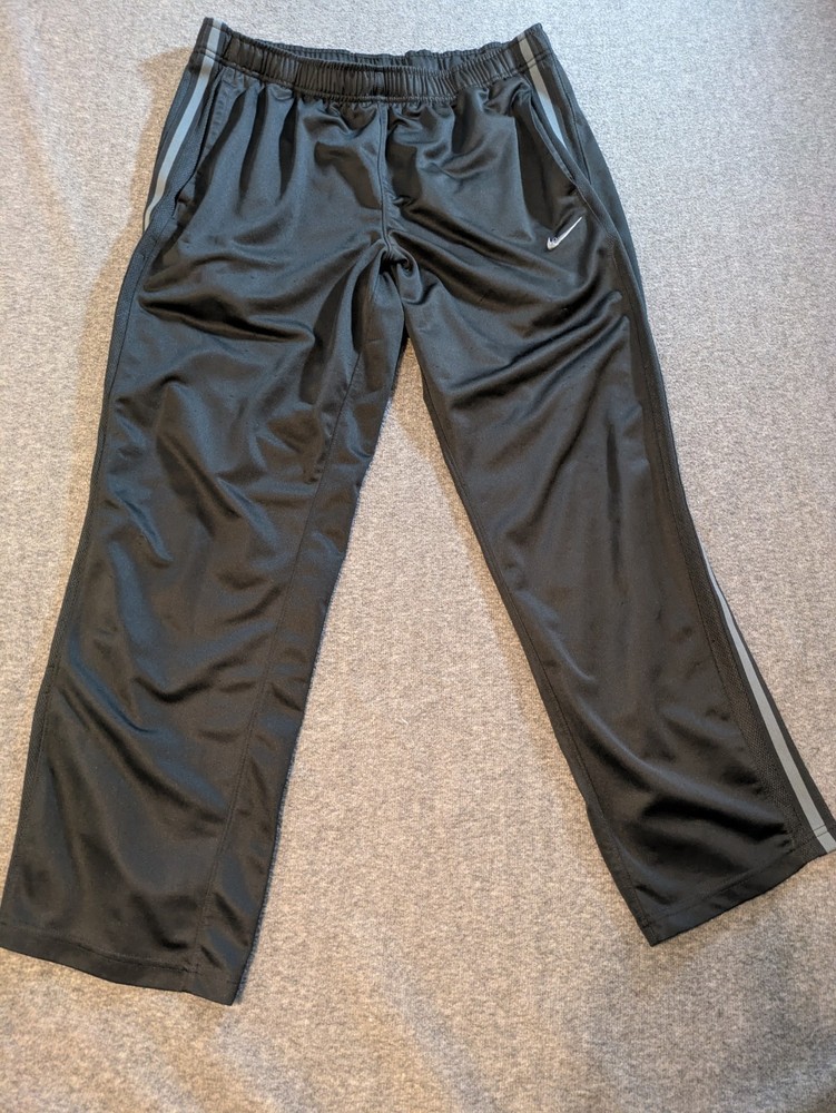 Nike Track Pants Men XL Black 34x29 Woven Training Lightweight