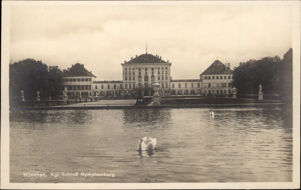 RPPC Schloss Nymphenburg Munich Bavaria Germany vintage postcard g716