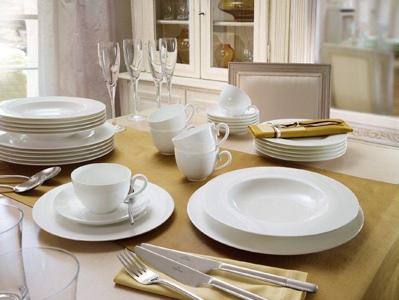 Villeroy & Boch - Anmut White Table Service 36 Pieces For 12 People - New
