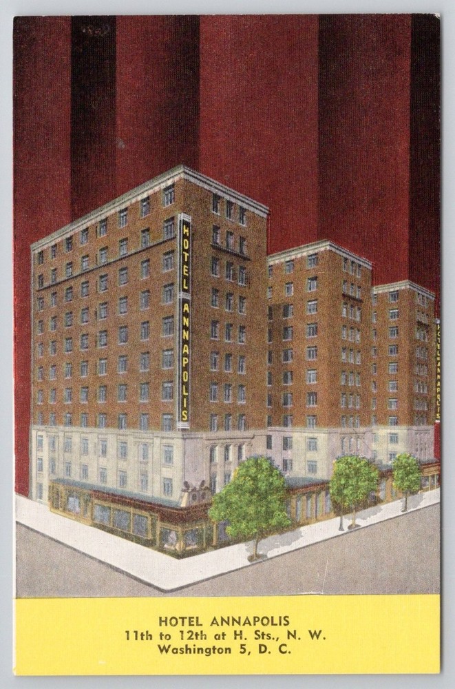 Hotel Annapolis Washington D.C. Vintage Postcard, E.C. Kropp Co.
