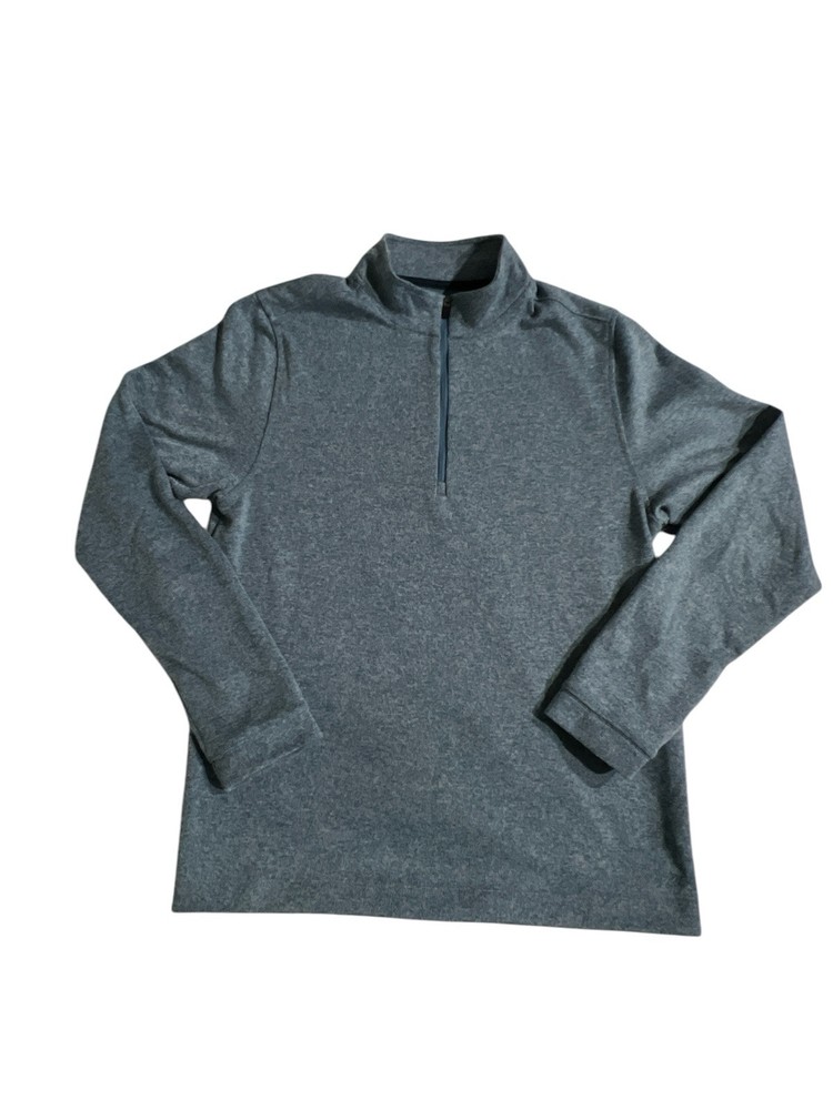 Rhone Sweater Blue Heathered Long Sleeve Quarter Zip Golf Men's Size Medium