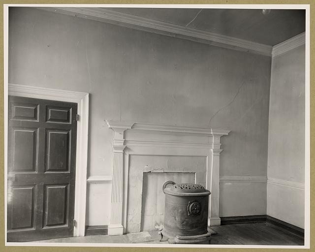 Ditchley Northumberland County Virginia 1935 Interior Fireplace Stove