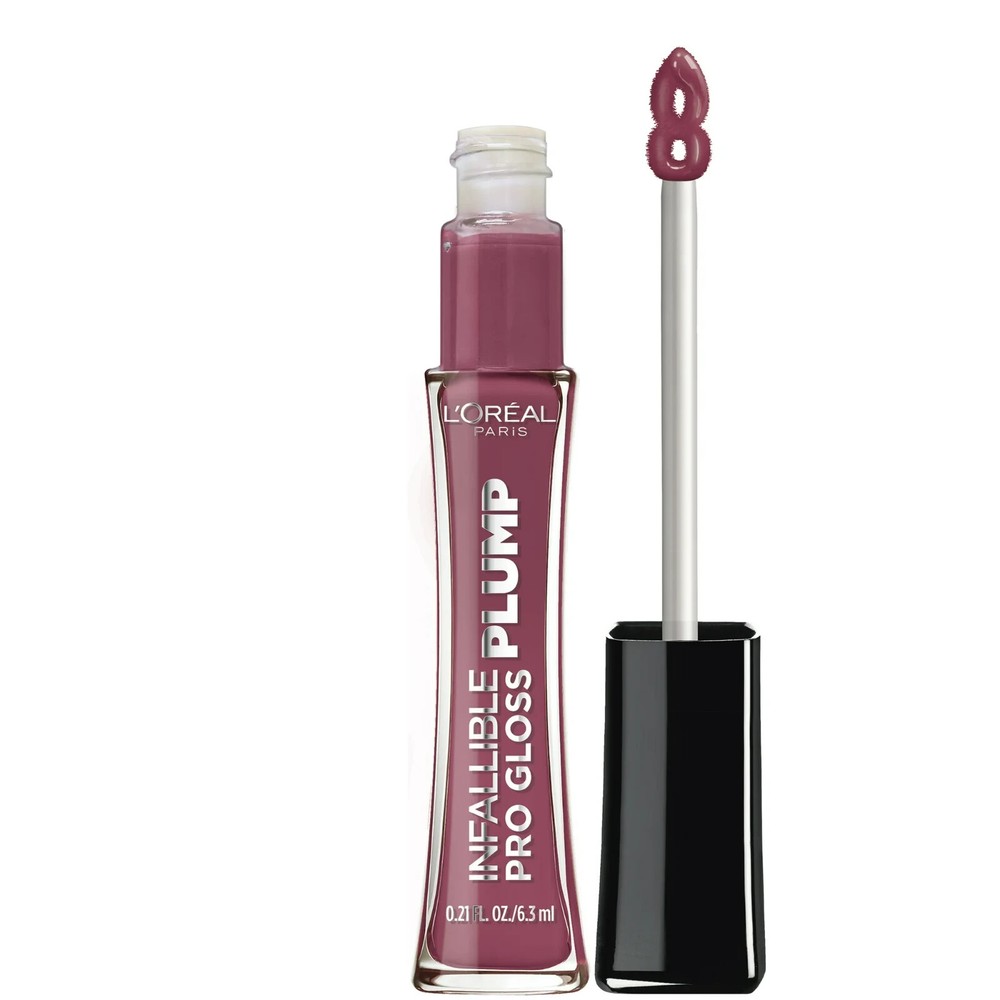 L'Oreal Infallible Pro Gloss Plump Lip Gloss with Hyaluronic Acid in True Berry 608-image