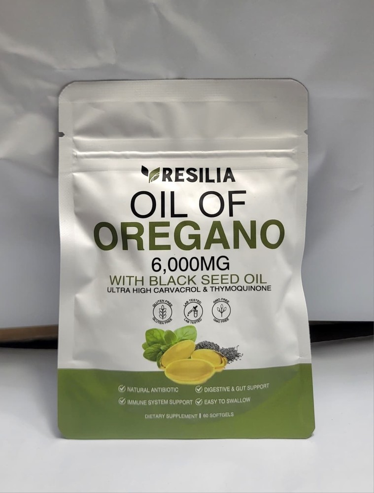 2 in 1 Oil of Oregano & Black Seed Softgels with Carvacrol , Immune Support