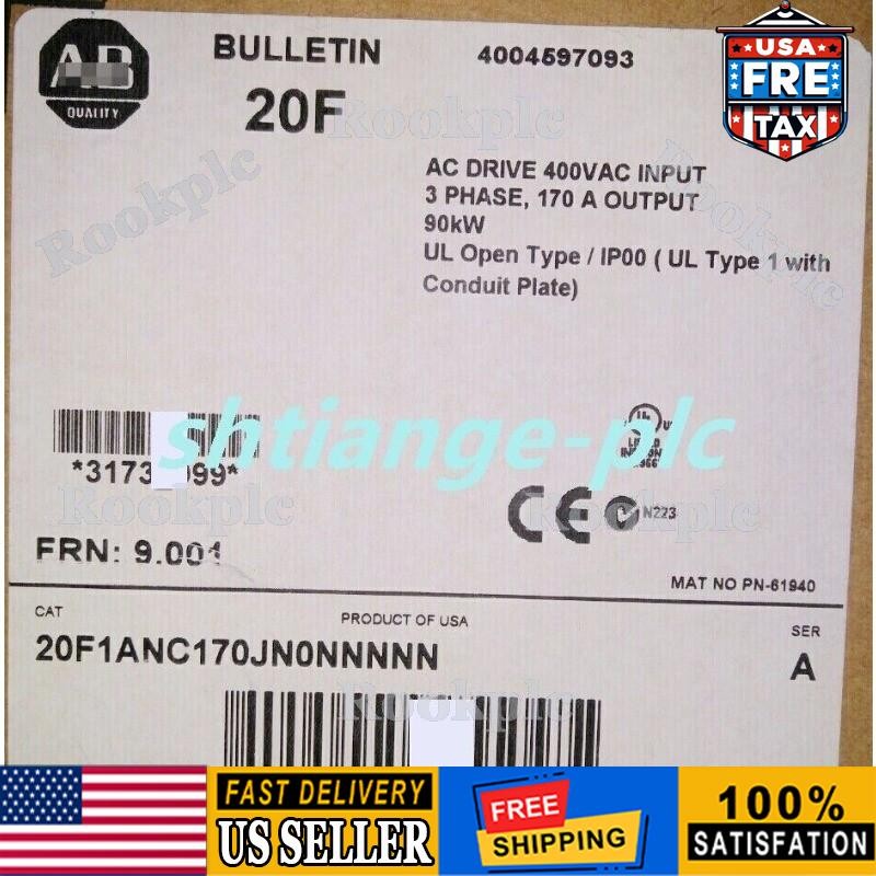 New 20F1ANC170JN0NNNNN PowerFlex Air Cooled 753 AC Drive US Free Tax