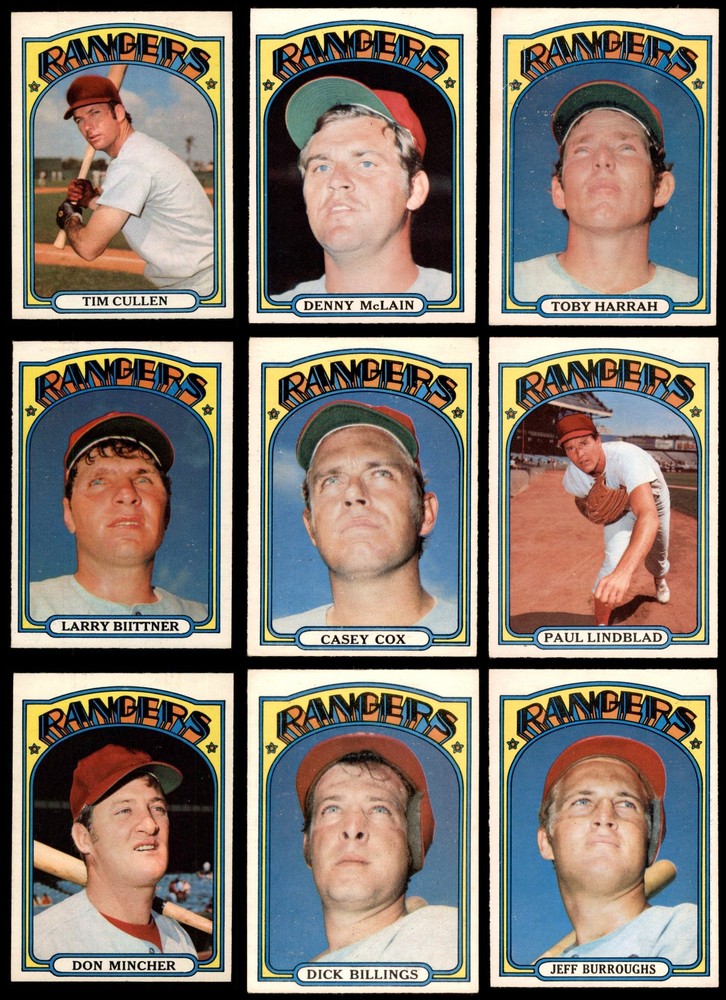 1972 O-Pee-Chee Texas Rangers Near Team Set 6 - EX/MT 6970066 (11 / 20 cards)