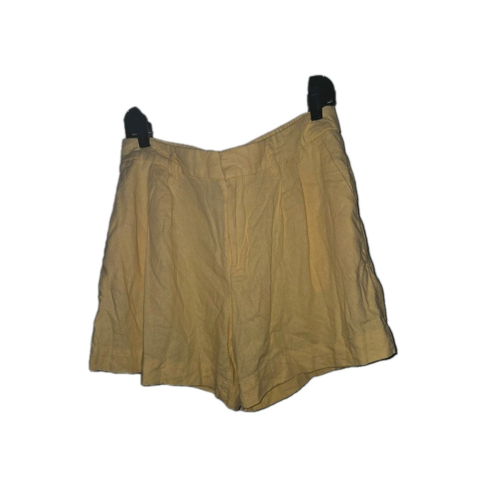 A New Day yellow High-Rise Linen blend Shorts Womens Size 10