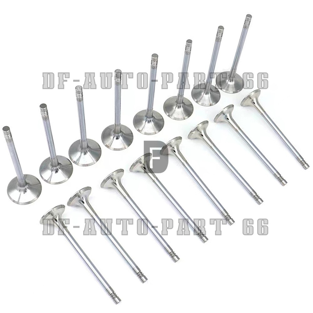 16x Engine Intake Exhaust Valves For VW GTI GLI AUDI A3 A4 Q5 Seat 1.8 2.0 TFSI